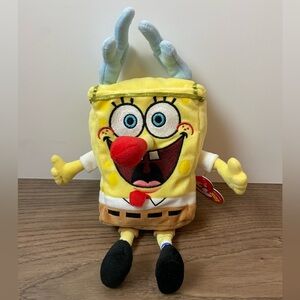 3 FOR $25: Authentic TY Beanie Babies SpongeBob SquarePants SleighRide, NWT